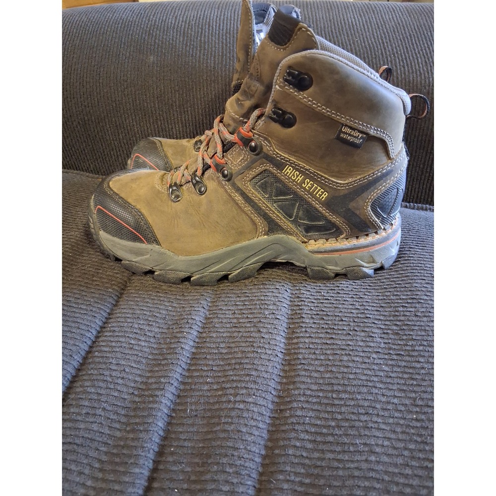 Irish Setter UltraDry Waterproof Safety Toe‎ Work Boots Brown Leather  Womens 7B